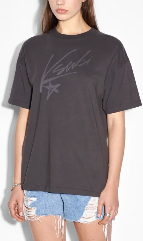 Ksubi | Sprayed Oh G Ss Tee - Charcoal sold by Sister & Co