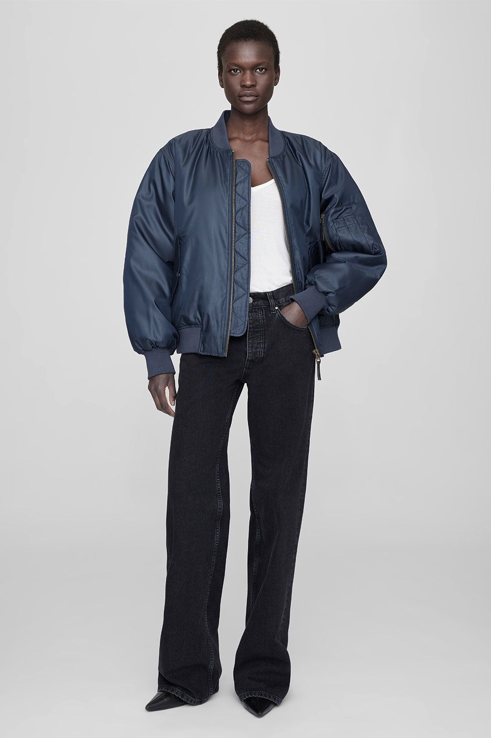 Anine Bing | Leon Bomber - Midnight Navy sold by Sister & Co product image thumbnail 2