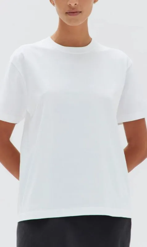 Assembly Label | Womens Organic Base Tee - White sold by Sister & Co