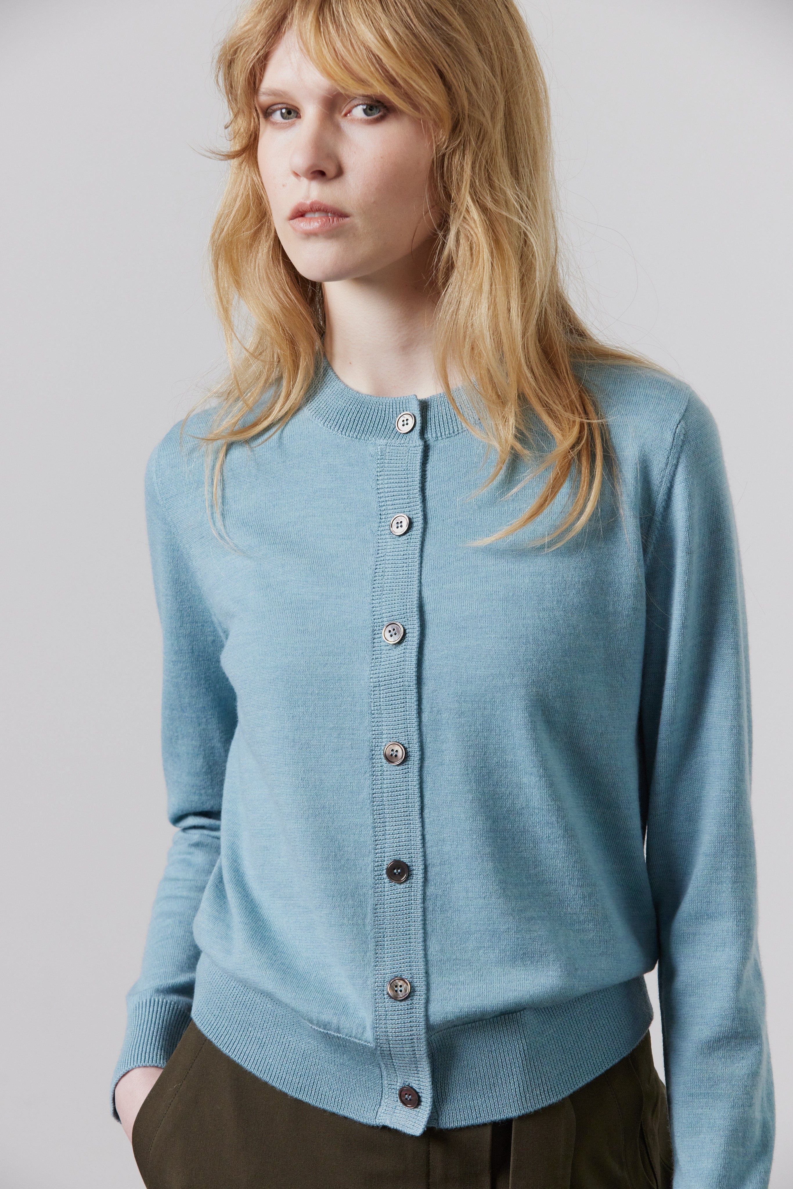 Laing | Sylvia Merino Cardigan - Pale Cerulean sold by Sister & Co product image thumbnail 3