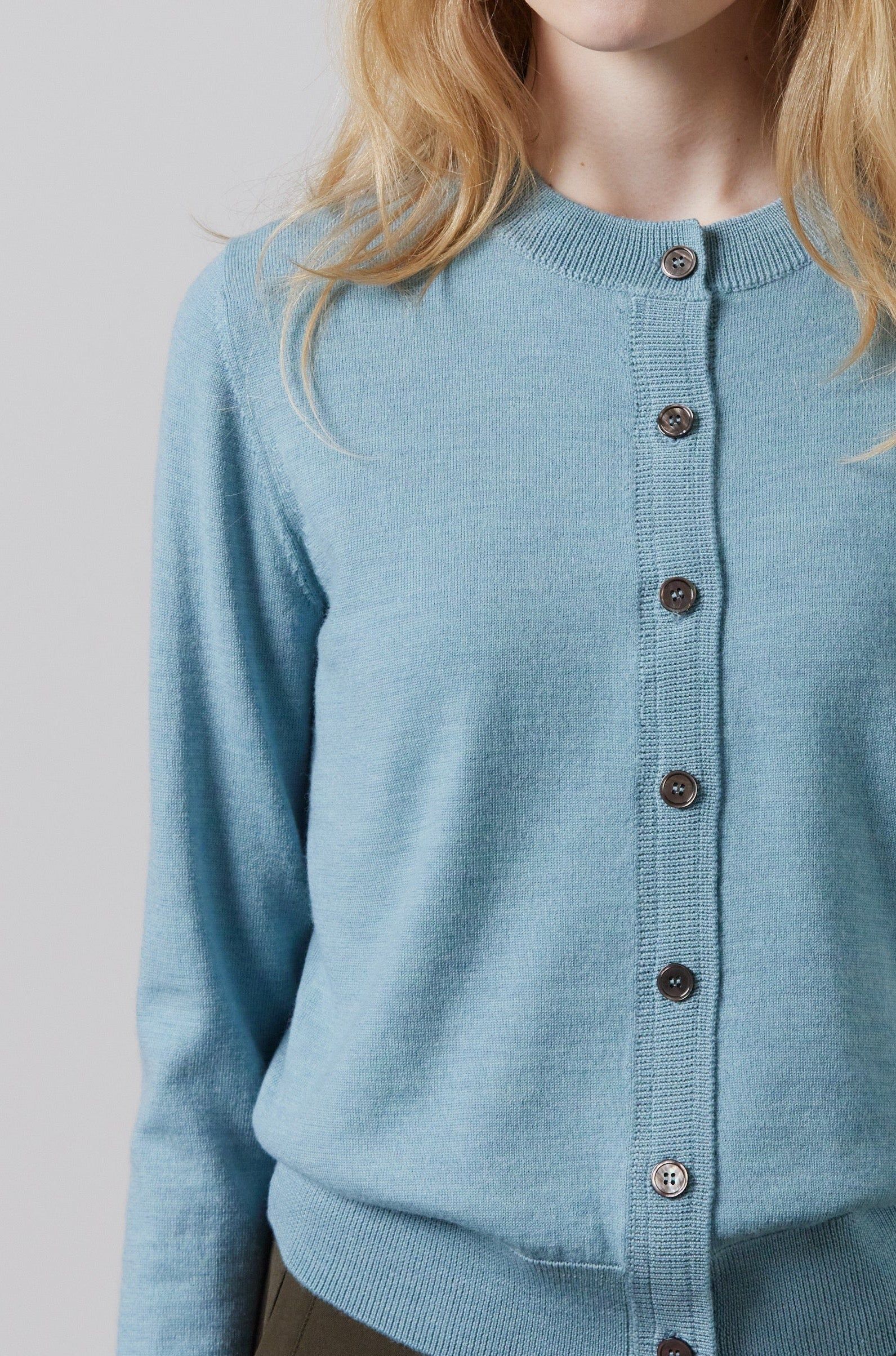 Laing | Sylvia Merino Cardigan - Pale Cerulean sold by Sister & Co product image thumbnail 2