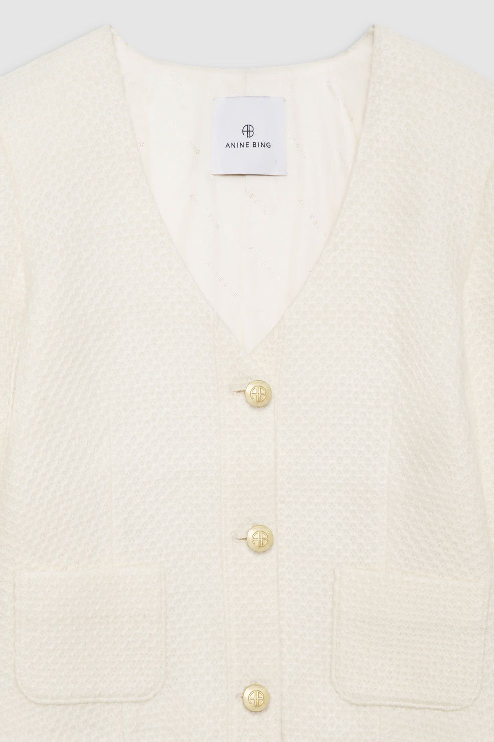 Anine Bing | Anitta Jacket - Ivory Woven sold by Sister & Co product image thumbnail 3