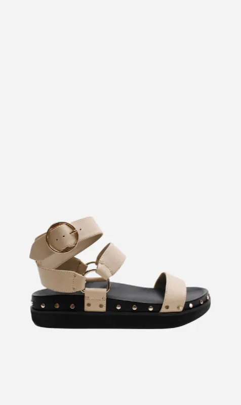 La Tribe | Studded Sandal - Sand sold by Sister & Co