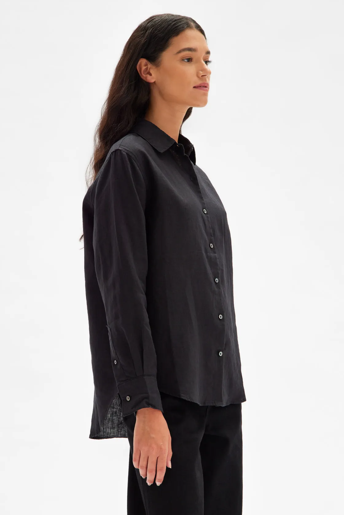 Assembly Label | Xander Long Sleeve Shirt - Black sold by Sister & Co product image thumbnail 4