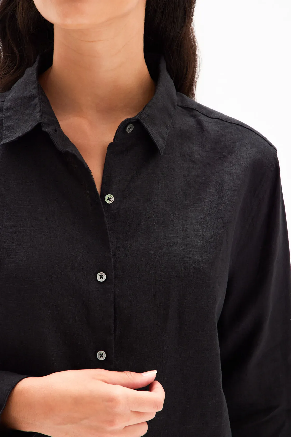 Assembly Label | Xander Long Sleeve Shirt - Black sold by Sister & Co product image thumbnail 5