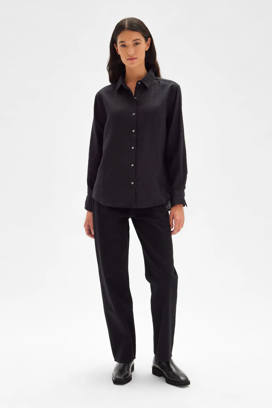 Assembly Label | Xander Long Sleeve Shirt - Black sold by Sister & Co product image thumbnail 2