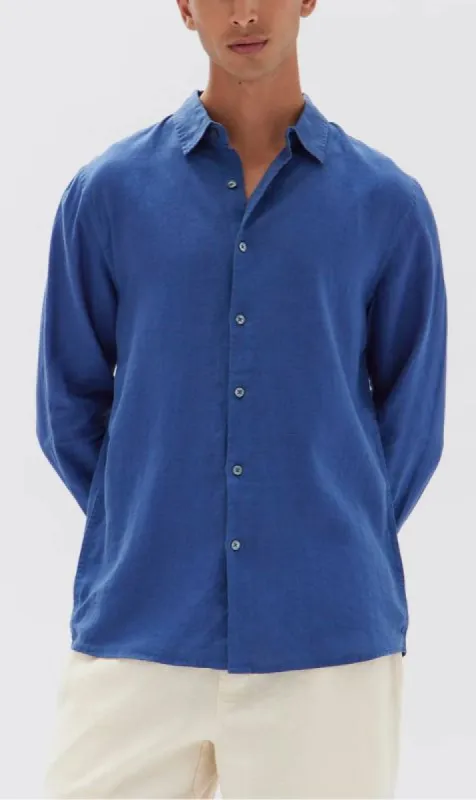 Assembly Label | Casual Long Sleeve Shirt - Royal sold by Sister & Co