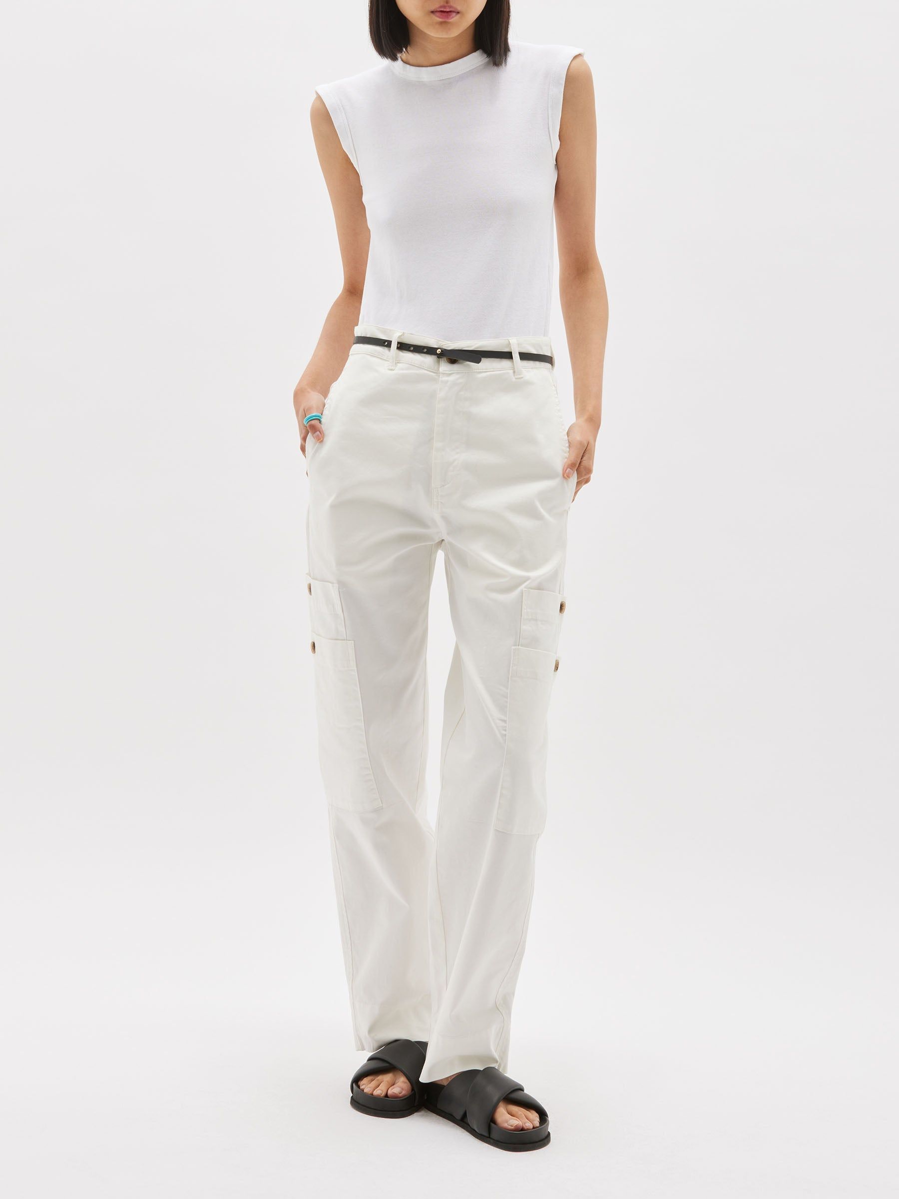 Bassike | Slim Muscle Tank - White sold by Sister & Co product image thumbnail 2