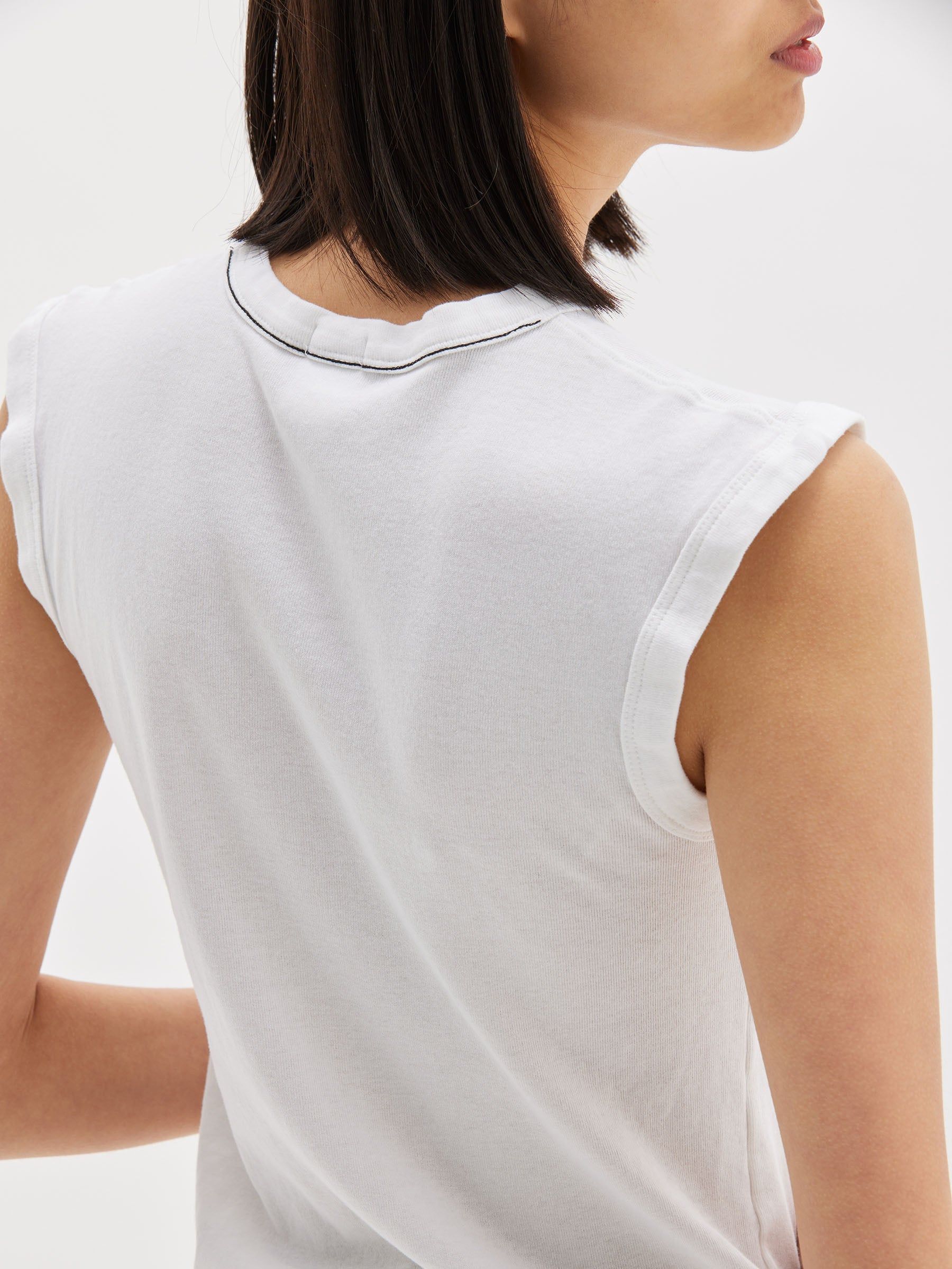 Bassike | Slim Muscle Tank - White sold by Sister & Co product image thumbnail 5
