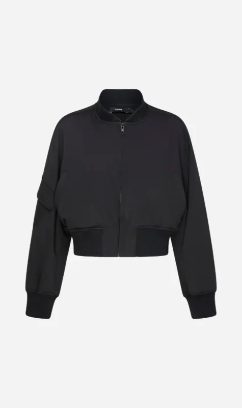 Bassike | Stretch Twill Bomber - Black sold by Sister & Co