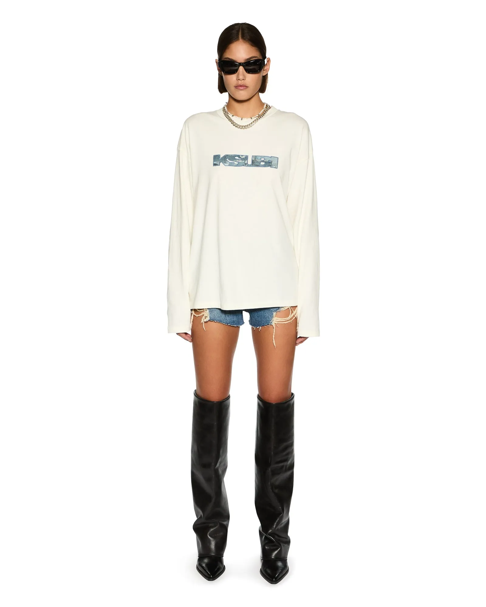 Ksubi | Studio Long Sleeve Tee - Bleach sold by Sister & Co product image thumbnail 2