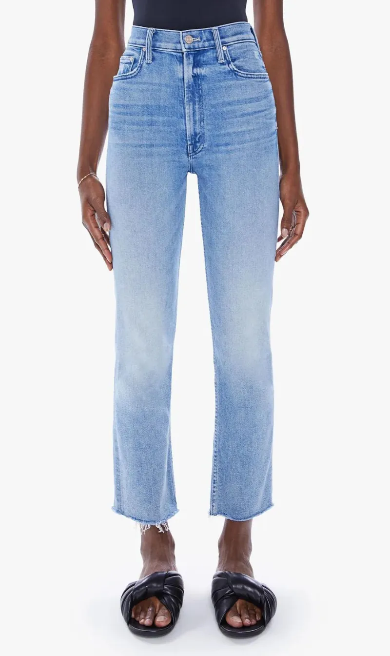Mother Denim | High Waisted Rider Ankle Fray - Fish Out Of Water sold by Sister & Co