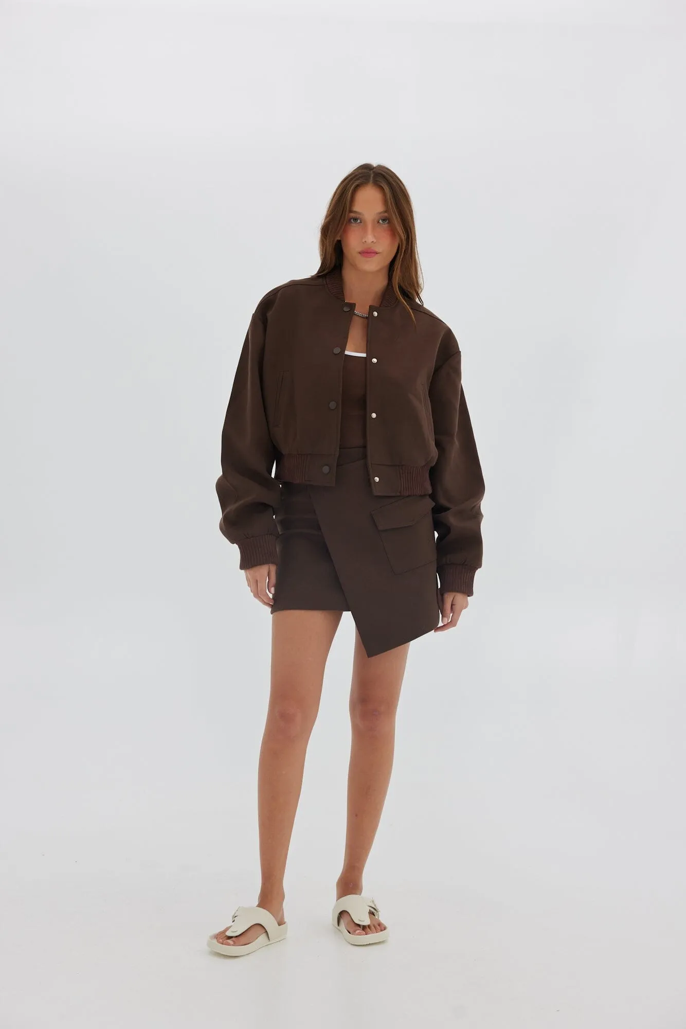 Toast Society | Bomber Jacket - Chocolate sold by Sister & Co product image thumbnail 3