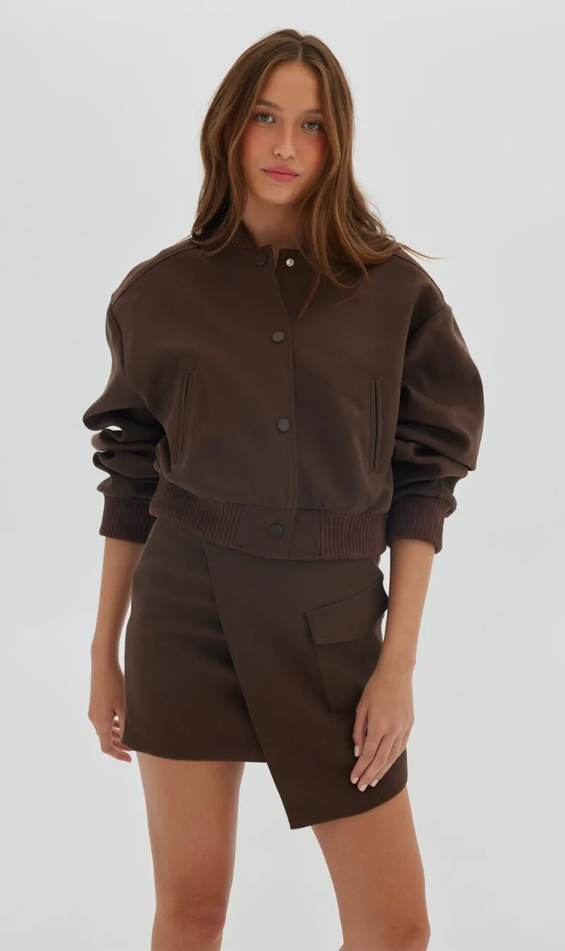 Toast Society | Bomber Jacket - Chocolate sold by Sister & Co