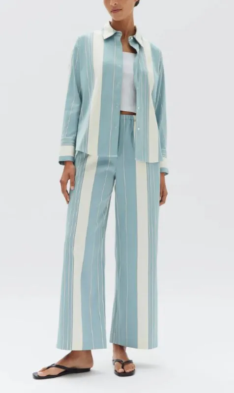 Assembly Label | Parker Italian Stripe Shirt - Blue/Antique White sold by Sister & Co