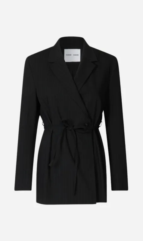 Samsoe Samsoe | Salot Blazer - Black Pinstripe sold by Sister & Co
