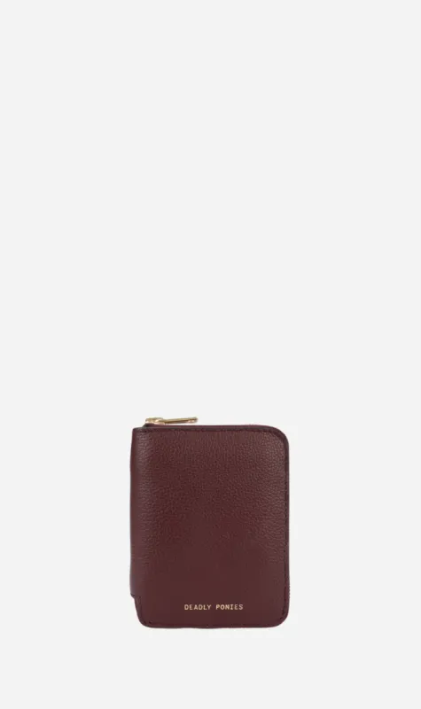 Deadly Ponies | Mini Wallet - Claret sold by Sister & Co
