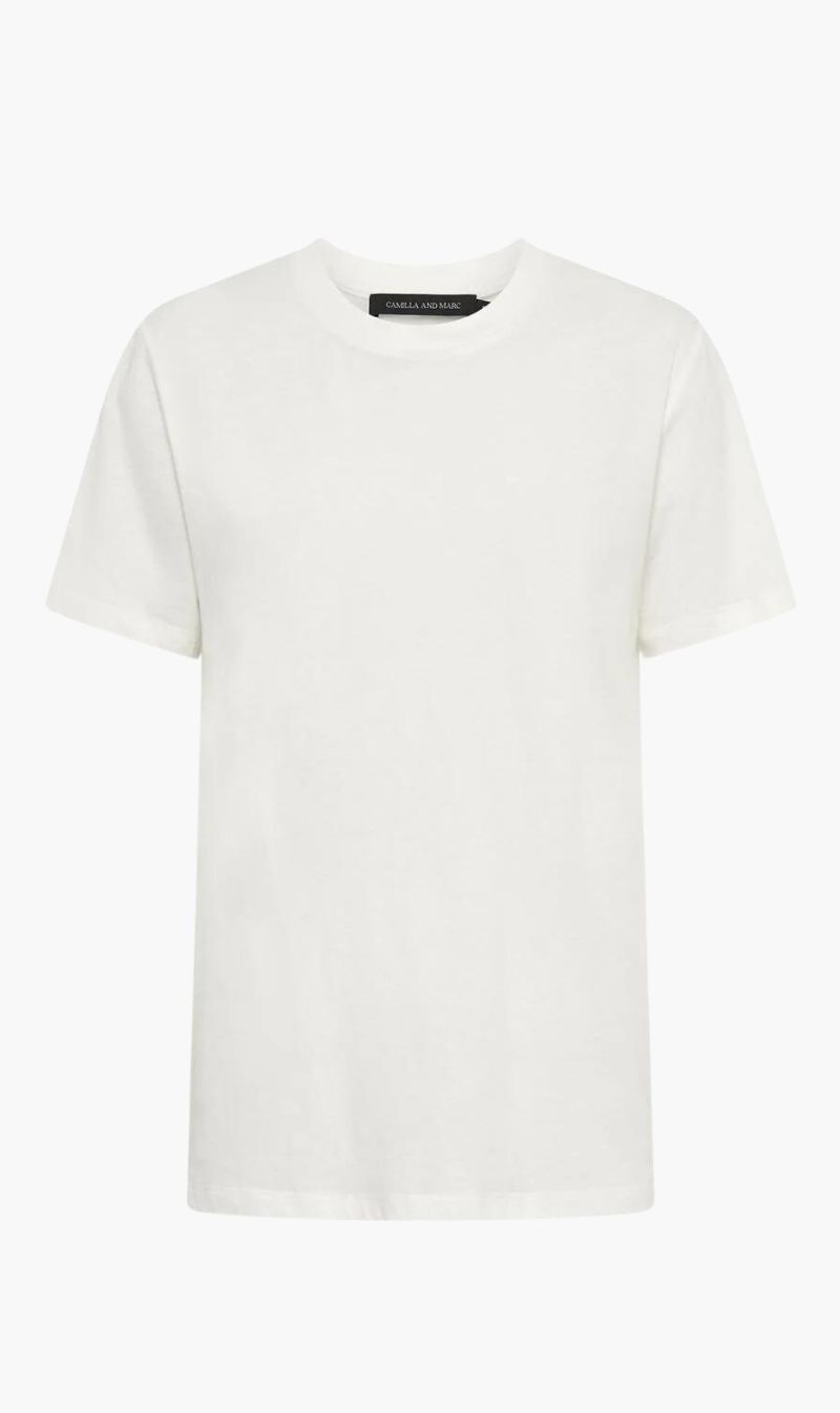 Camilla And Marc | Gerard Lightweight Tee - Soft White sold by Sister & Co