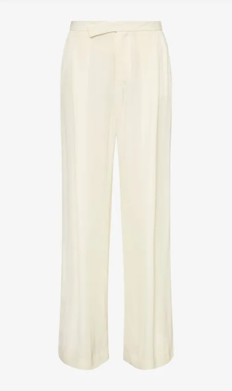 ST. AGNI | Overlap Waist Trousers - Cool White sold by Sister & Co