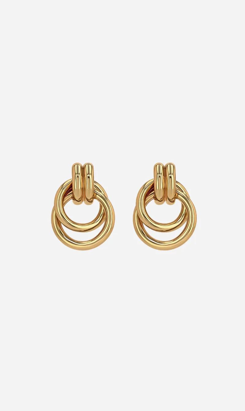 Anine Bing | Double Knot Earrings - Gold sold by Sister & Co