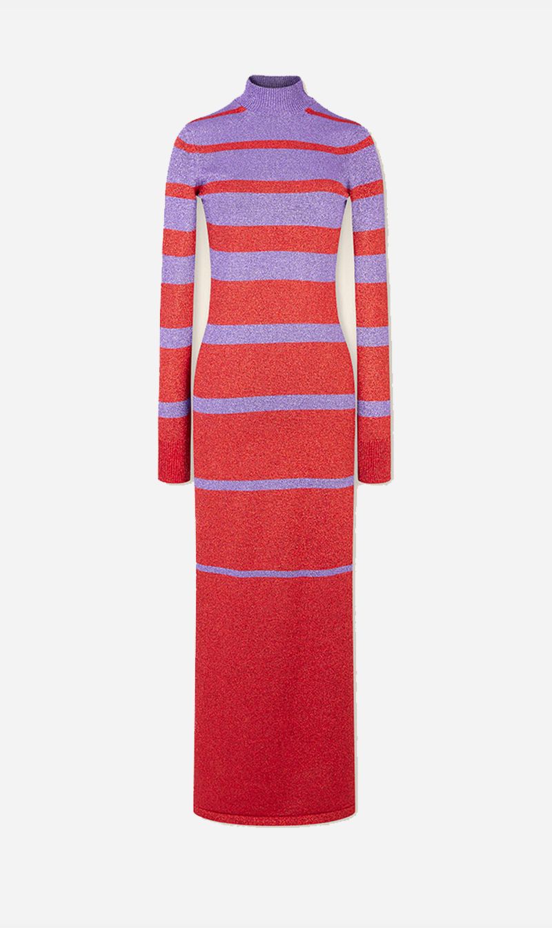 Paco Rabanne | Robe Long Dress - Purple/Red sold by Sister & Co