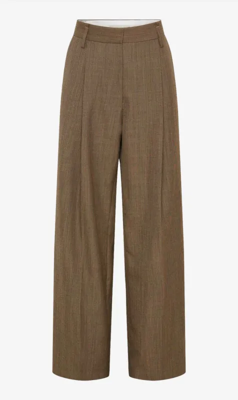 Camilla & Marc | Ria Tailored Pant - Camel Houndstooth sold by Sister & Co