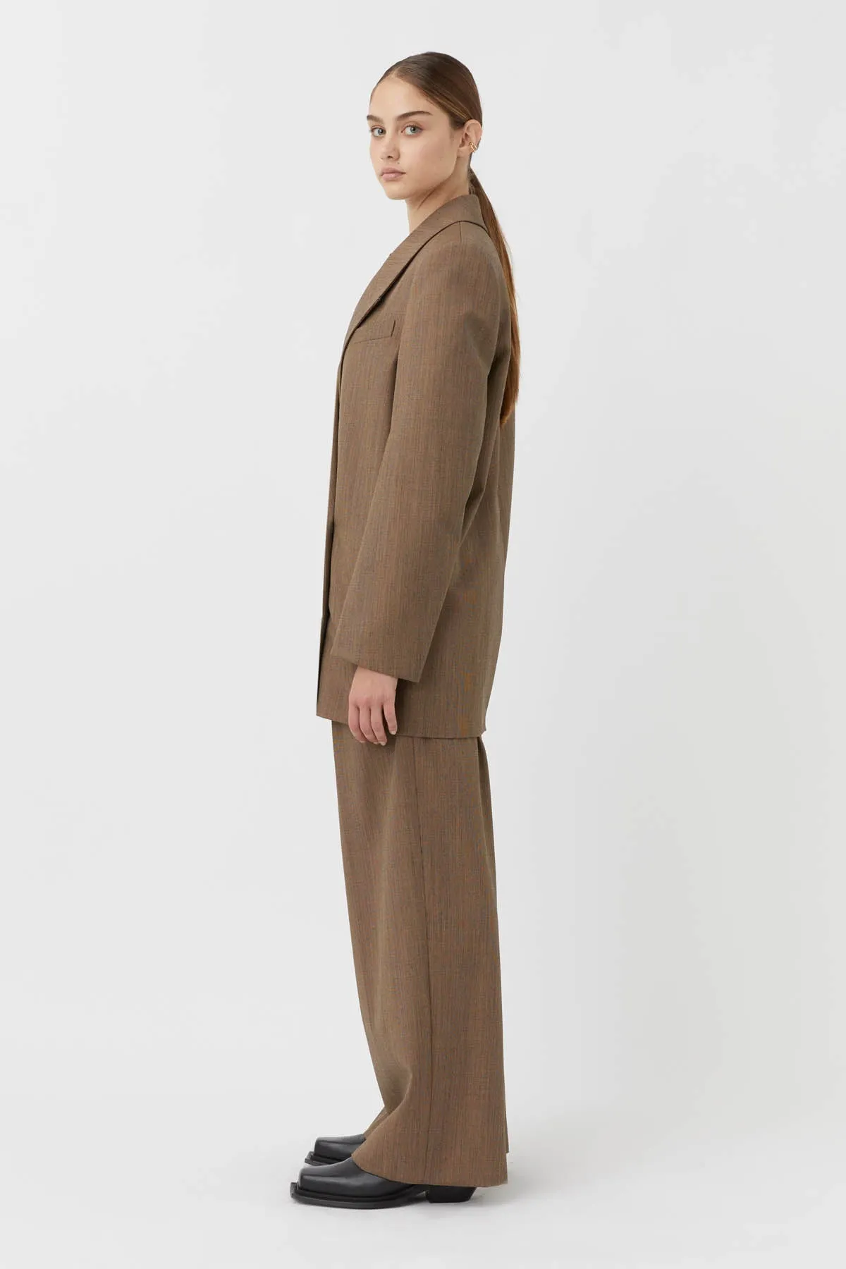 Camilla & Marc | Ria Tailored Pant - Camel Houndstooth sold by Sister & Co product image thumbnail 4