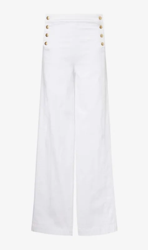 Frame | Sailor Wide Leg - White sold by Sisters & Co