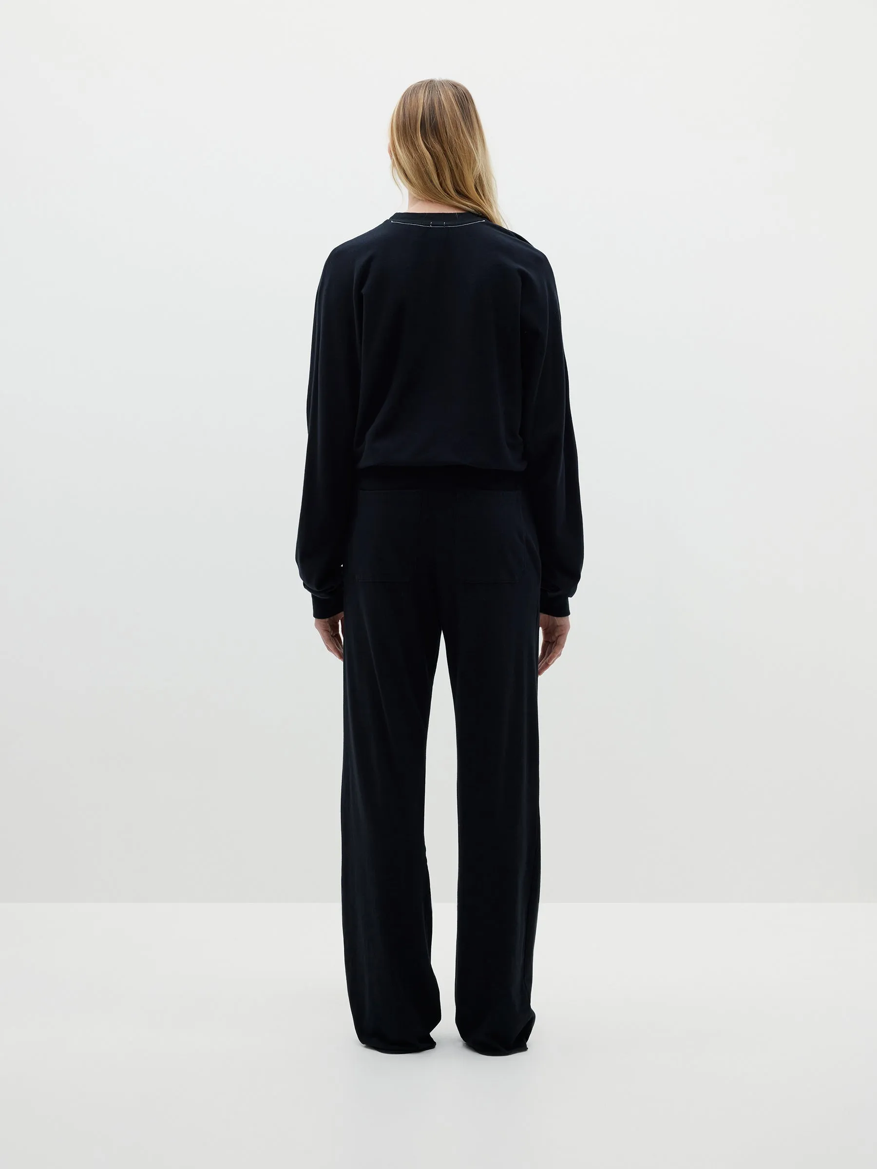 Bassike | Wide Leg Double Jersey Pant - Black sold by Sister & Co product image thumbnail 3