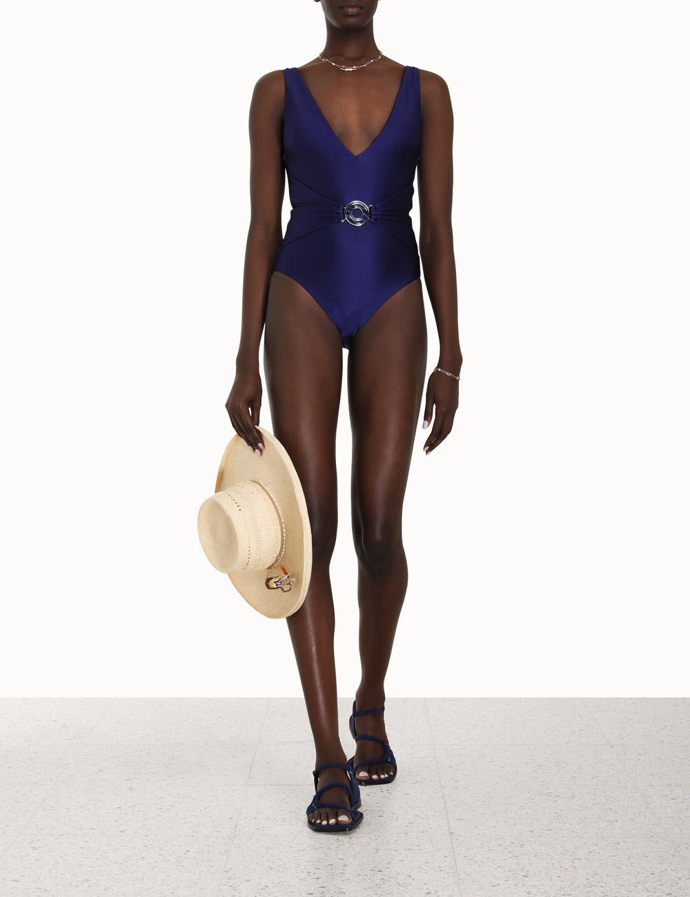 Zimmermann | Tiggy Plunge Circle Link - Navy sold by Sister & Co product image thumbnail 2