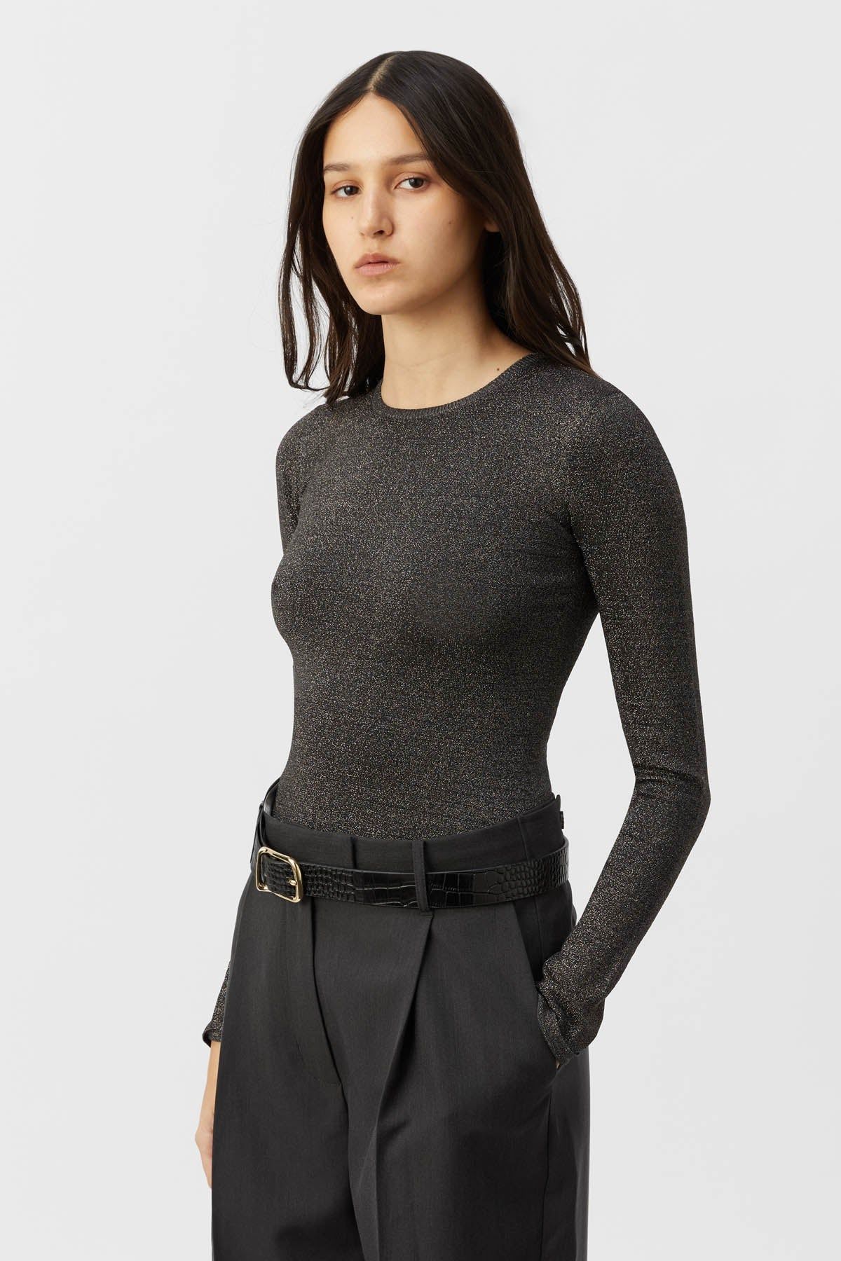 Camilla and Marc | Jaxon Knit Bodysuit - Charcoal sold by Sister & Co product image thumbnail 2
