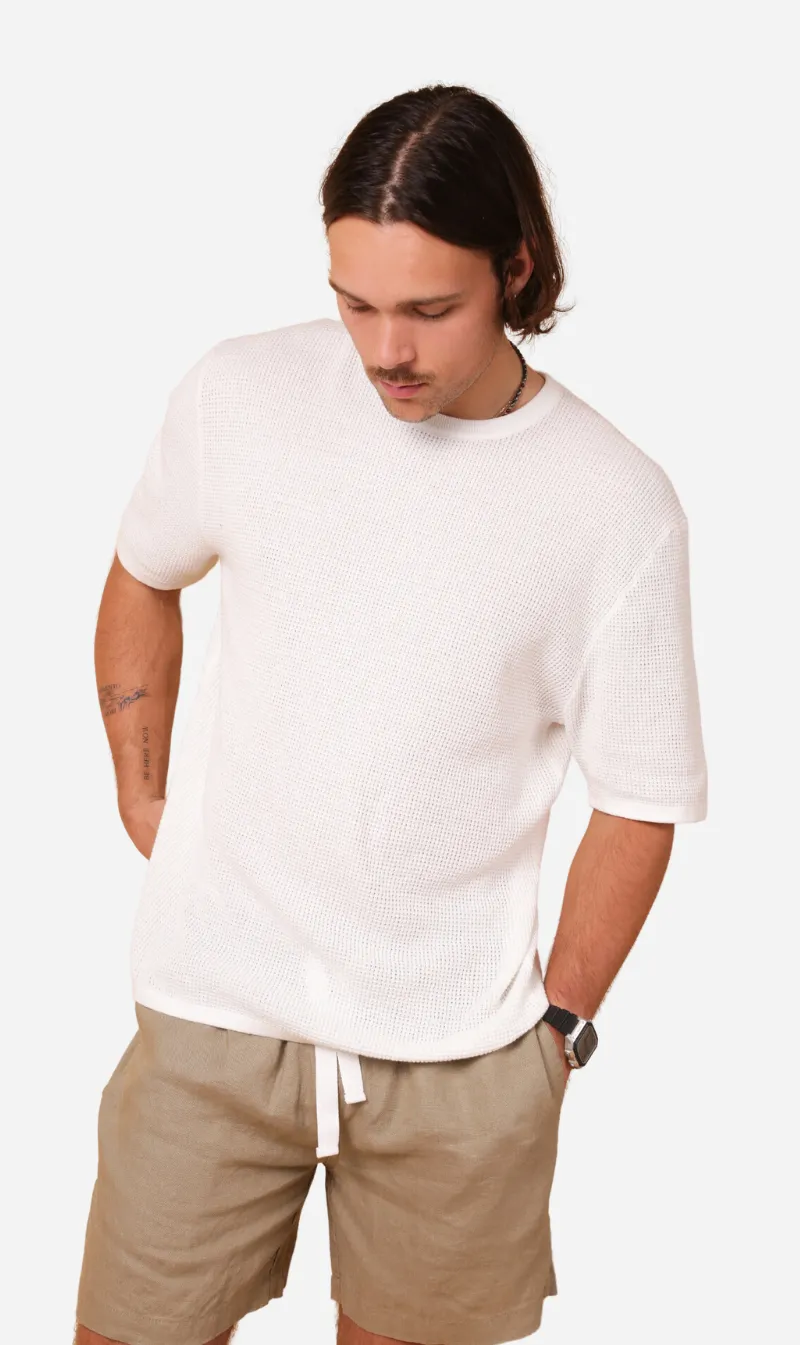 Kore Studios | Soft Knit Tee - White sold by Sister & Co