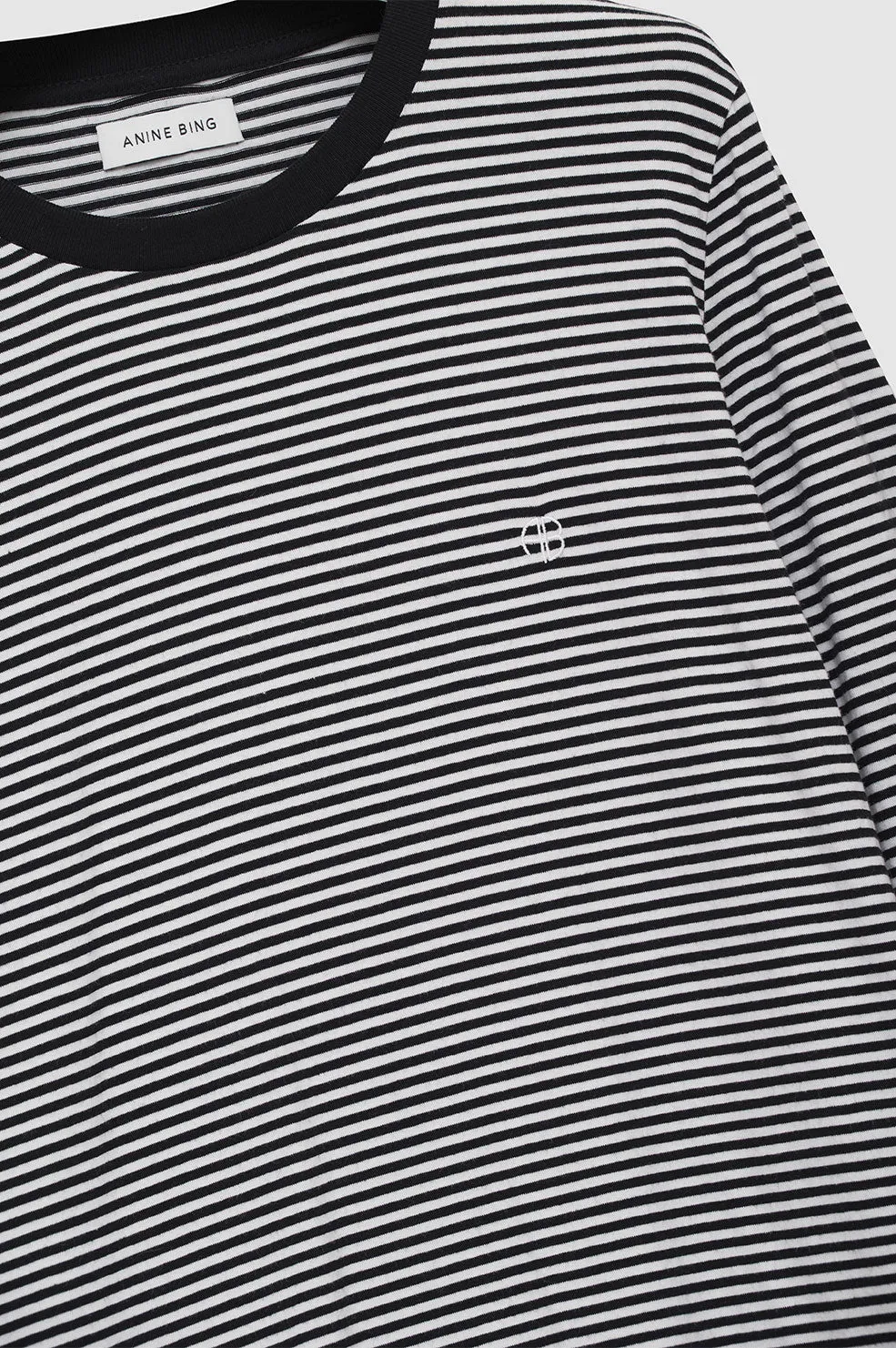 Anine Bing | Rylan Tee - Black & White Stripe sold by Sister & Co product image thumbnail 4