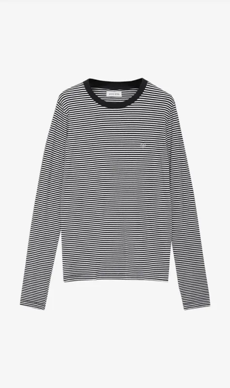 Anine Bing | Rylan Tee - Black & White Stripe sold by Sister & Co