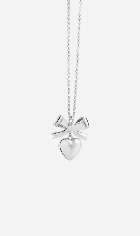 Karen Walker | Superlove Bow Necklace 55cm - Silver sold by Sister & Co