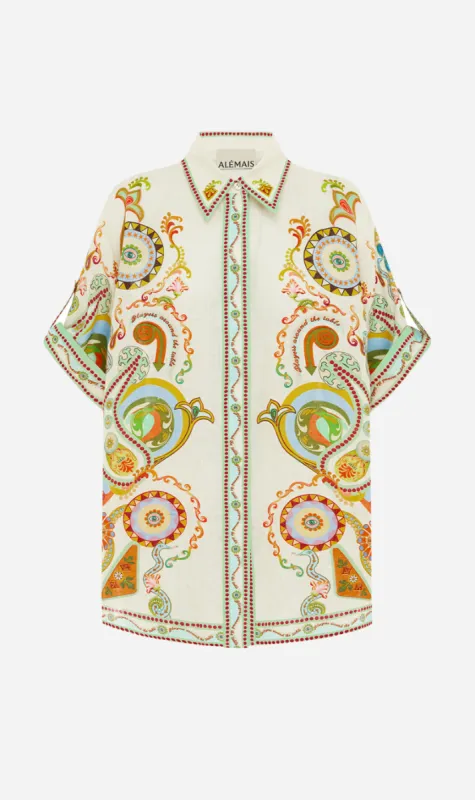 ALEMAIS | Pinball Linen Shirt - Print sold by Sister & Co