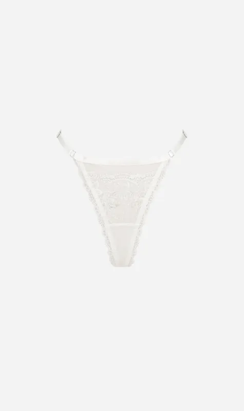 Kat the Label | Mabel Thong - White sold by Sisters & Co