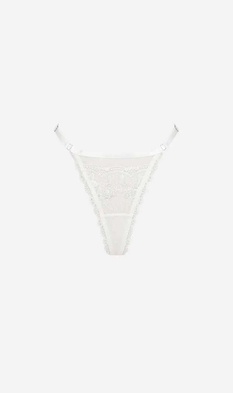 Kat the Label | Mabel Thong - White sold by Sisters & Co