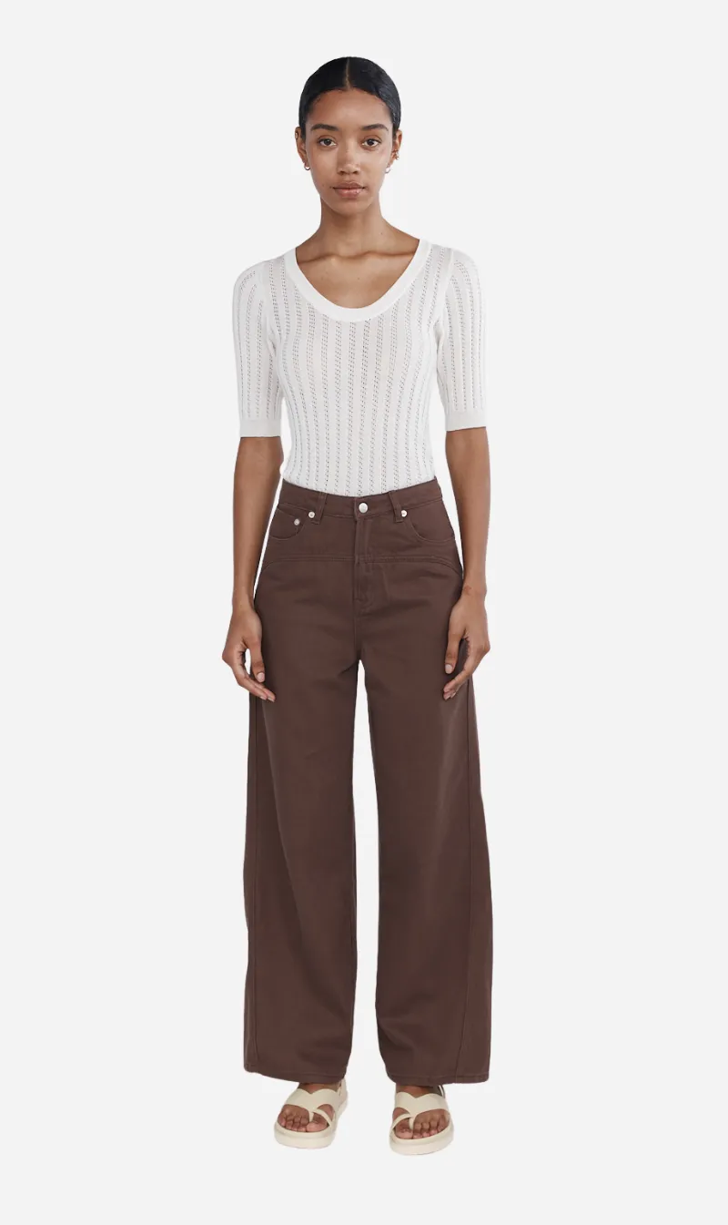 Marle | Curve Seam Jean - Washed Plum sold by Sister & Co