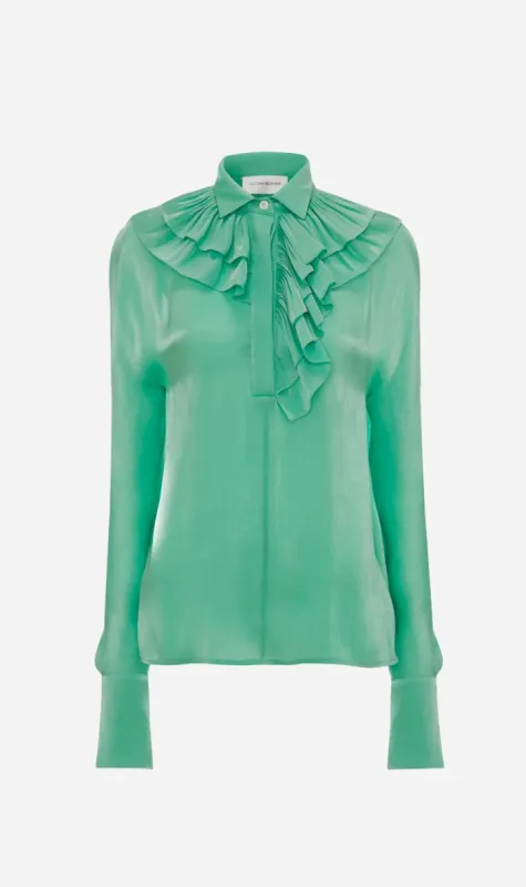 Victoria Beckham | Ruffle Blouse - Green sold by Sister & Co