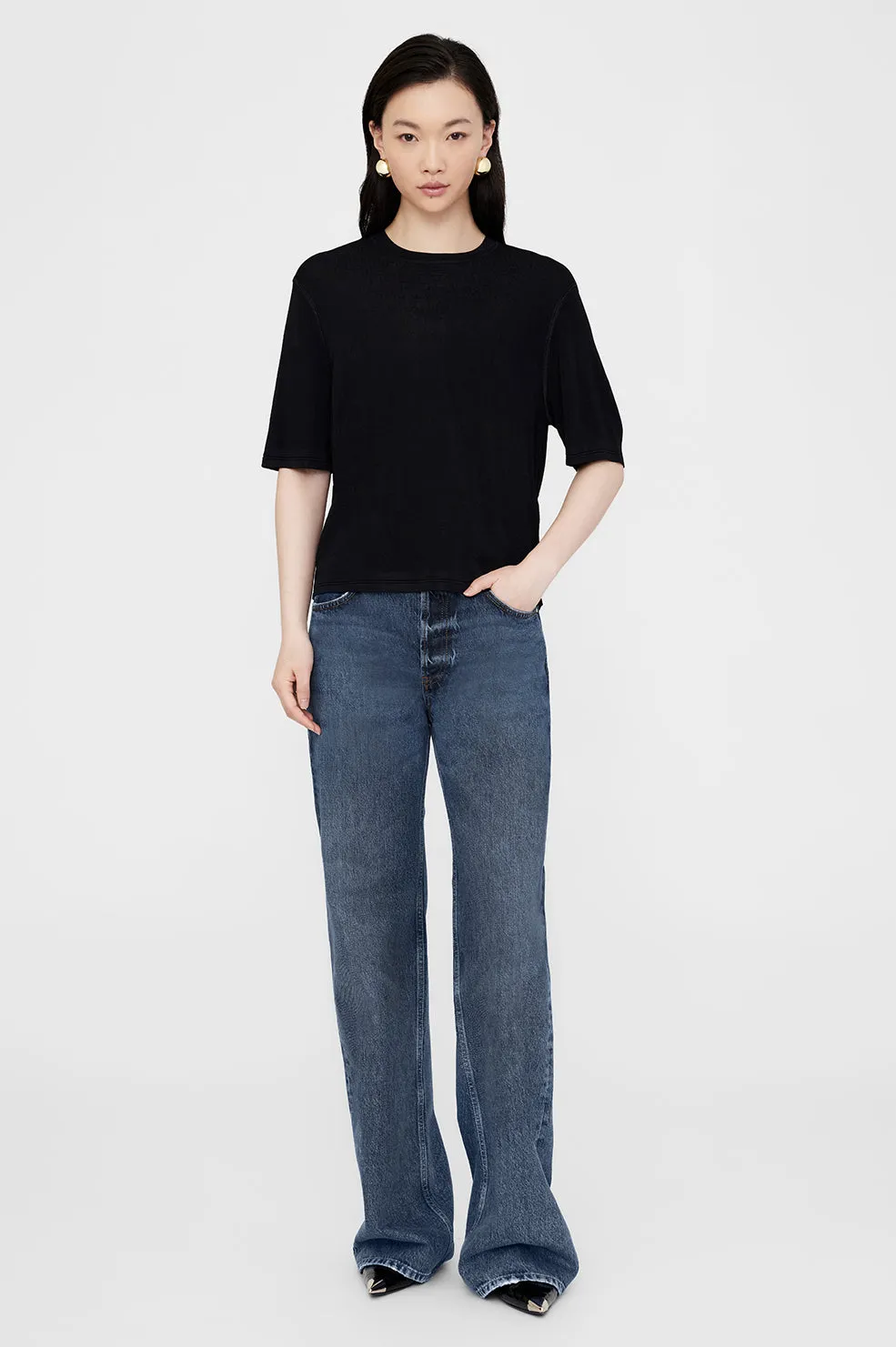 Anine Bing | Giorgio Sweater - Black sold by Sister & Co product image thumbnail 2