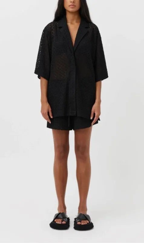 Camilla And Marc | Agna Lace Shirt - Black sold by Sister & Co