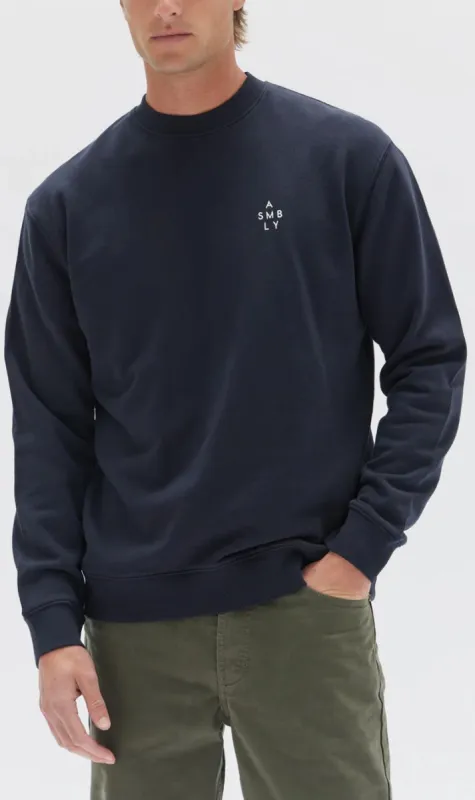 Assembly Label | Stacked Crew - True Navy sold by Sister & Co