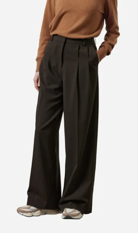 Laing | Ava Wide Leg Pant - Bark sold by Sister & Co