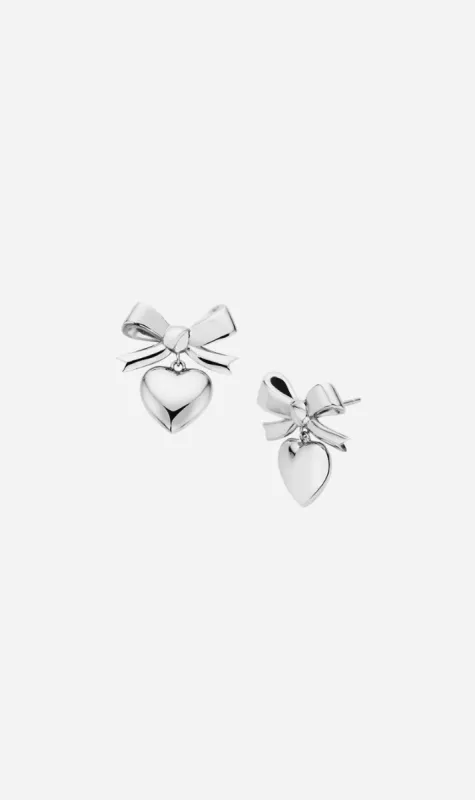 Karen Walker | Superlove Bow Earrings - Silver sold by Sister & Co