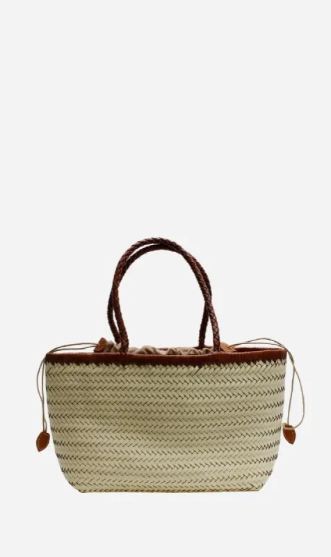 La Tribe | Amelia Woven Bag - Cream/Vintage Tan sold by Sisters & Co