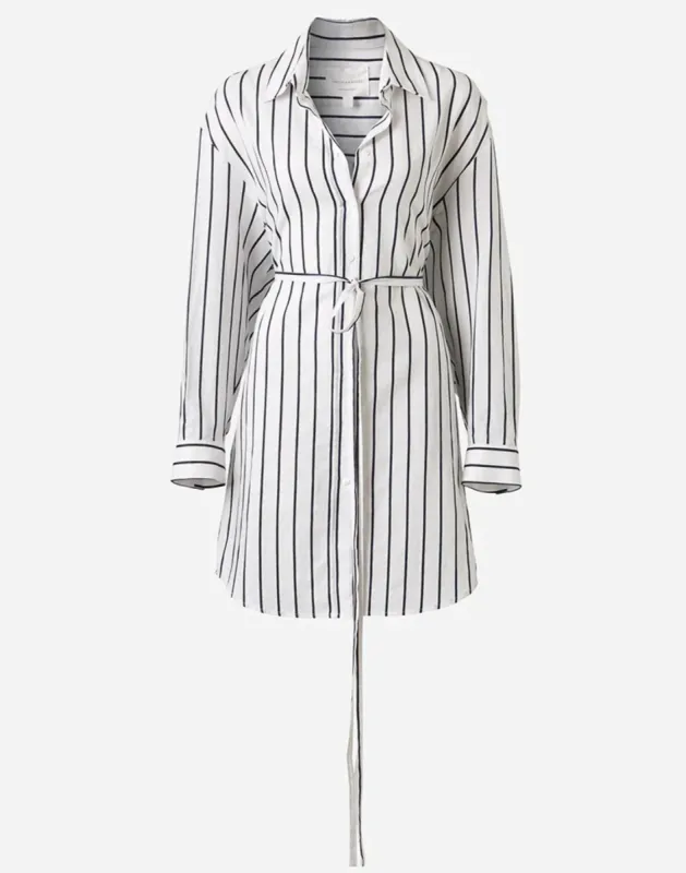 Viktoria & Woods | Platinum Shirt Dress - Sebastian Stripe sold by Sister & Co