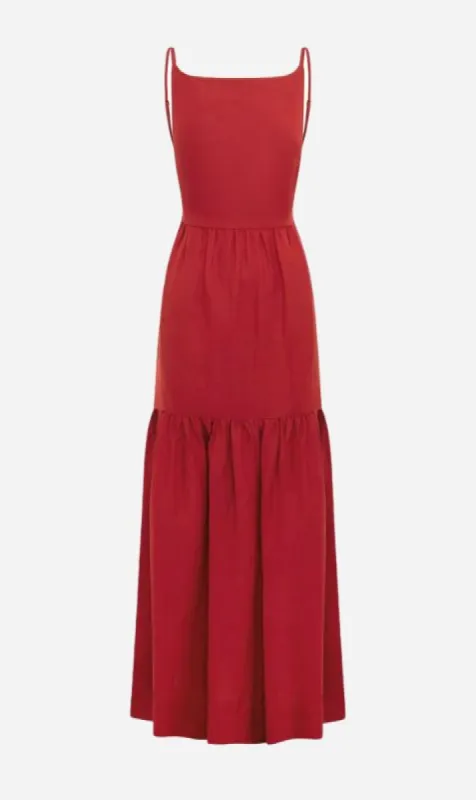 posse elise tiered linen blend maxi dress posse elise tiered linen blend maxi dress Clarisse Lace Maxi Dress