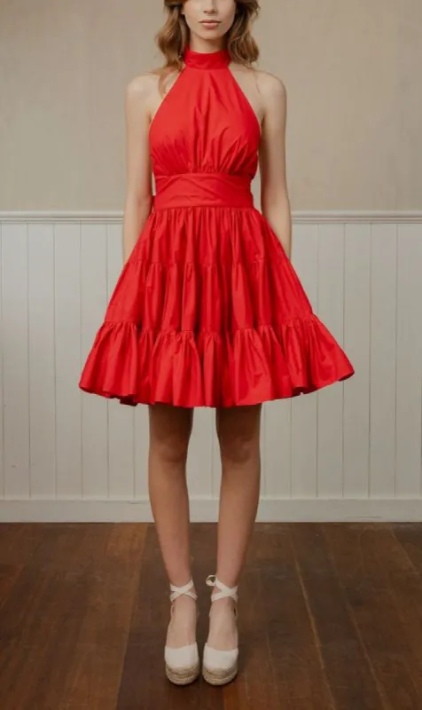 Caitlin Crisp | Tiffany's Dress - Red Poplin sold by Sister & Co