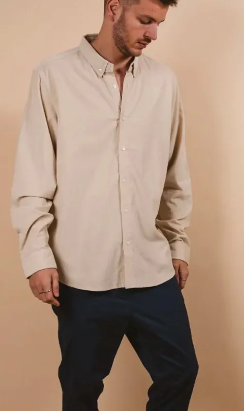 Kore Studios | Roy L/s Cord Shirt - Sand sold by Sister & Co